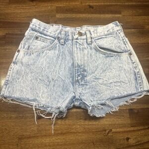 Wrangler Cut Off‎ Shorts Women's 29 Acid Wash High Rise Booty Vintage Distressed